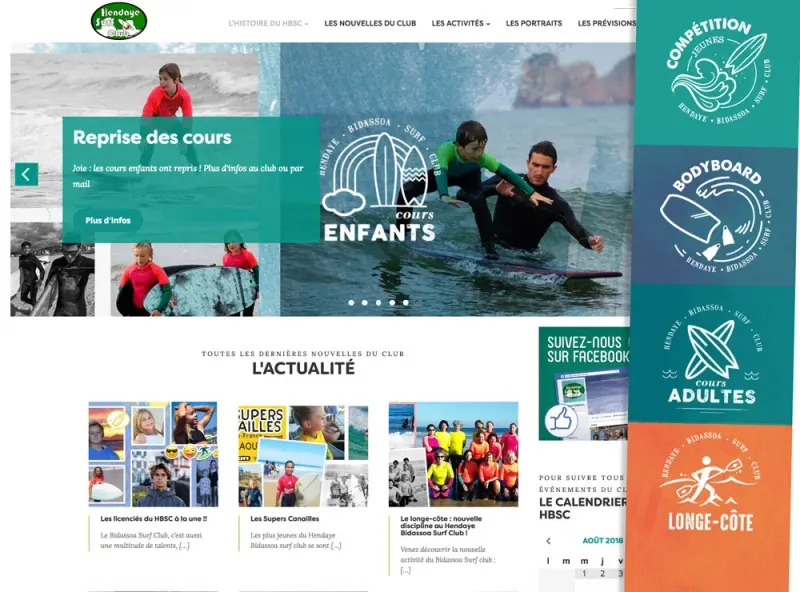 Création du site du Bidassoa Surf Club